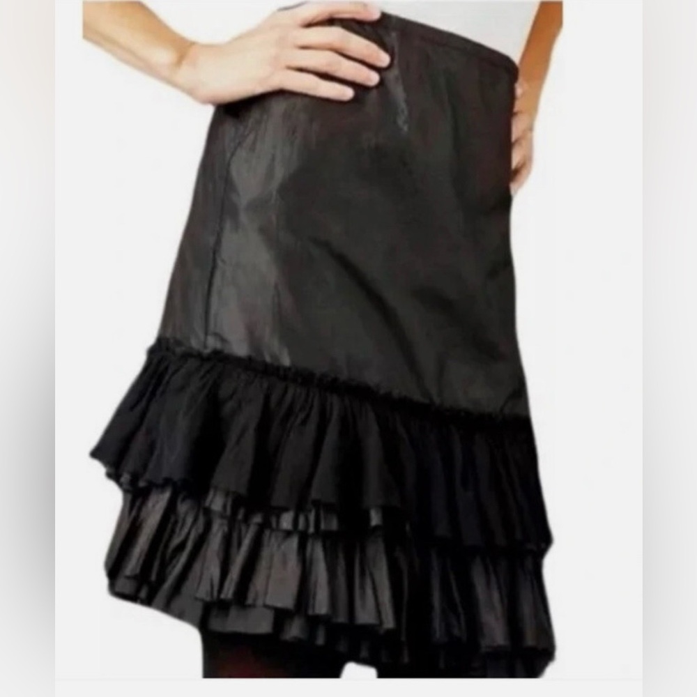 Eileen Fisher black silk Skirt